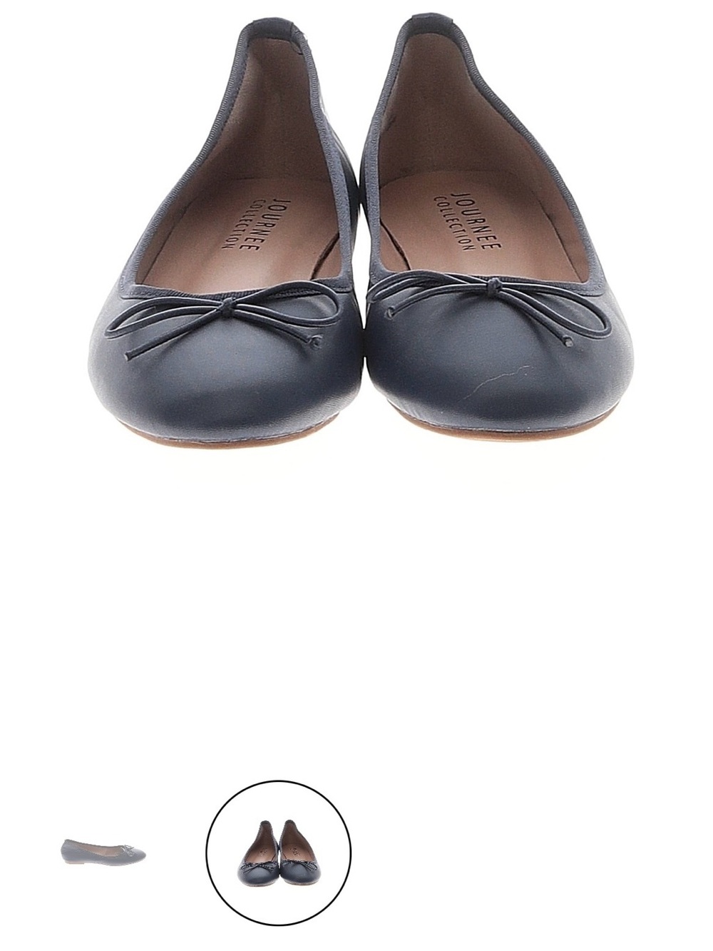 Journee Collection Navy Bow Ballet Flats